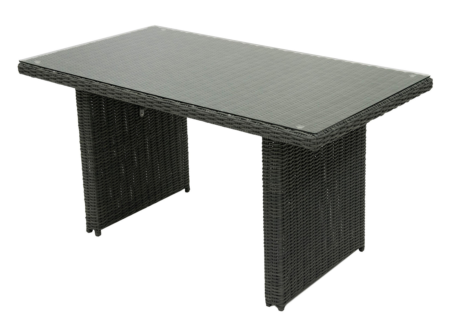 DEOKORK Ratanový stôl 140x80 cm SEVILLA (antracit)