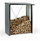 Multifunkční sklad krbového dreva - drevník WoodStock 157 x 102 (sivá kremeň metalíza)