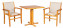 Záhradná teaková zostava DANTE/NEW ROMA II. 1+2 - teak