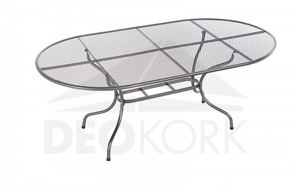 Kovový stôl oválny 190 x 105 cm