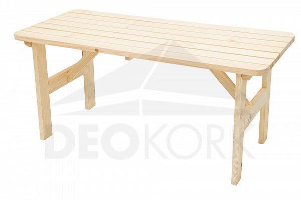 Masívny drevený záhradný stôl z borovice drevo 32 mm (200 cm)