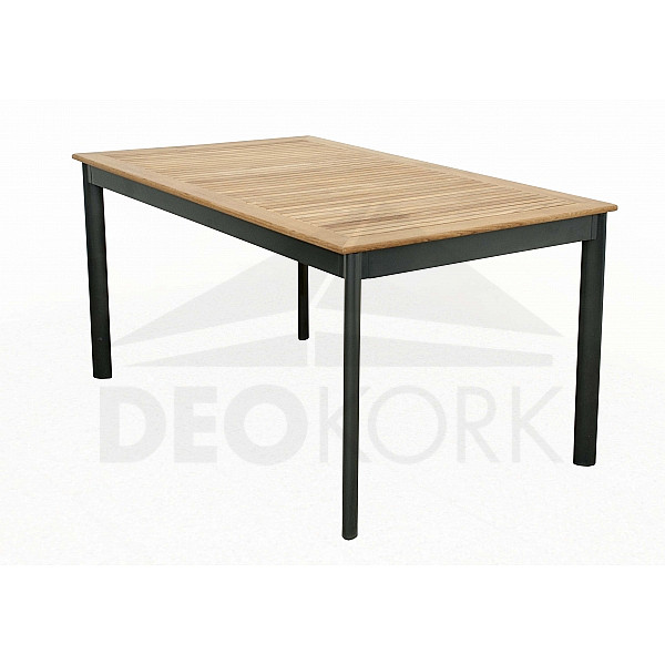 Hliníkový stôl pevný CONCEPT 150x90 cm (teak)