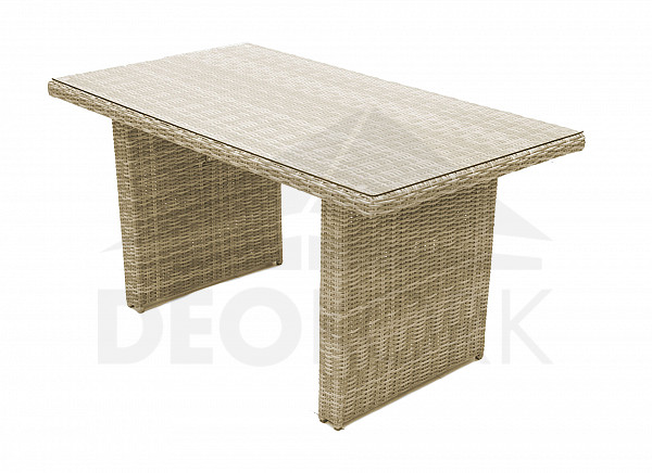 Ratanový stôl 140x80 cm SEVILLA (béžová)