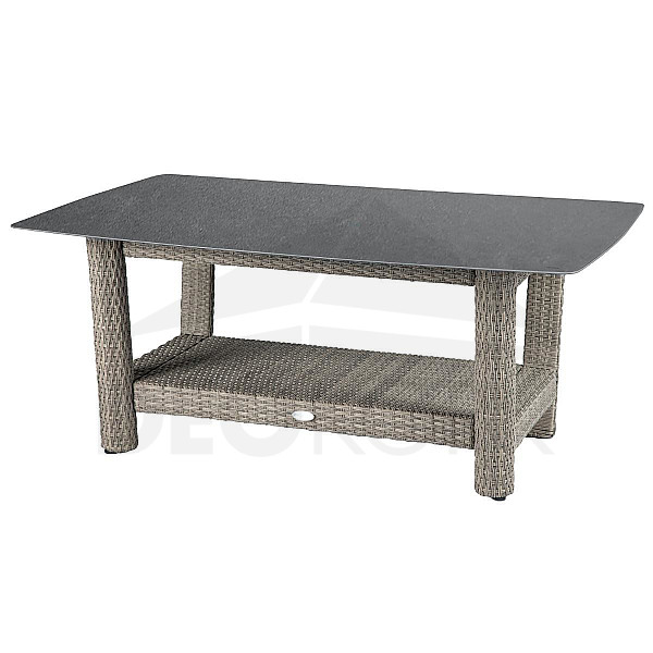 Ratanový stôl 150x100 cm SANTORINI (sivá)