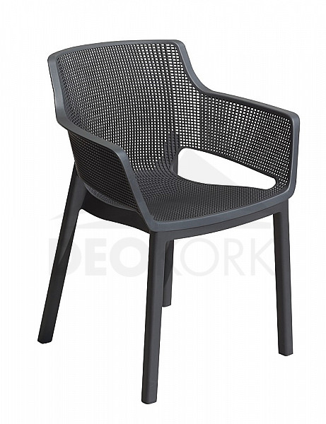 Záhradná plastová stolička MENORCA (antracit)