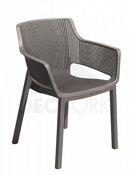Záhradná plastová stolička MENORCA (cappuccino)