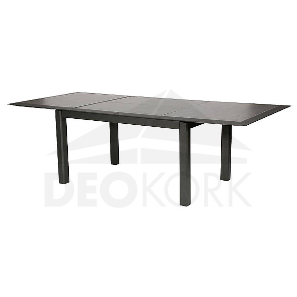 Hliníkový stôl VERMONT 160/254 cm (antracit / sivá)