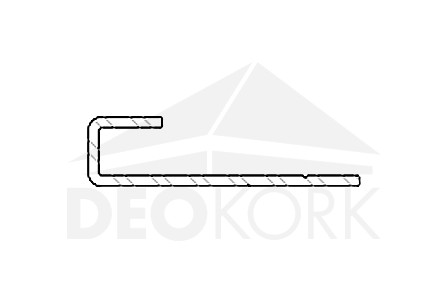 Počiatočný a koncový hliníkový profil 2761, 8x30x3000 mm, TWINSON