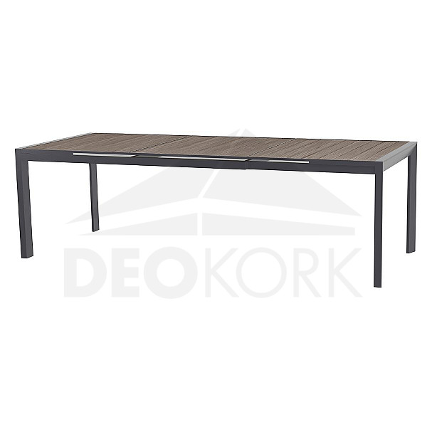 Hliníkový stôl LIVORNO 214/274x110 cm (antracit)
