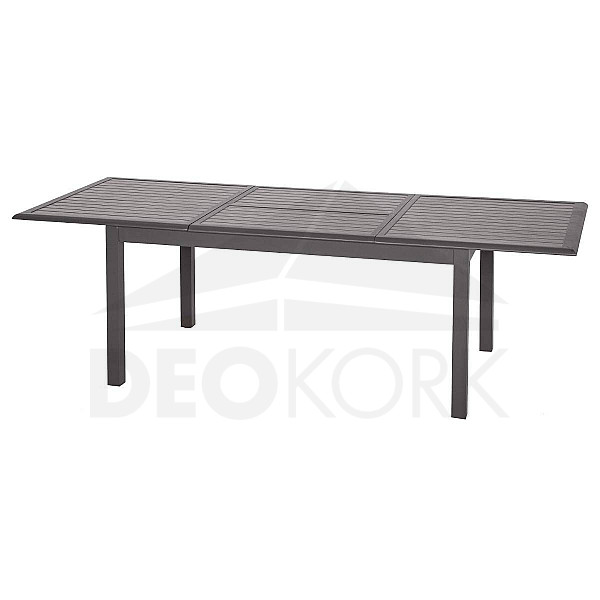 Hliníkový stôl RIMINI 160/154 x 100 cm (šedo-hnedá)