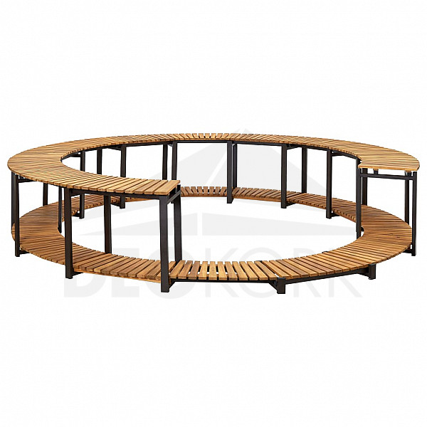 Set nábytku k mobilnej vírivke kruhovej (masívne tropické drevo z akácie)
