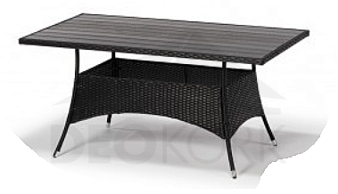Záhradný ratanový stôl NEAPOL 150 (čierna)