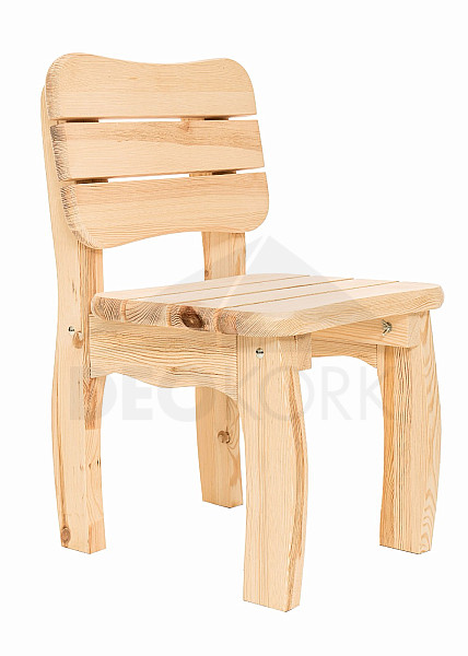 Masívna záhradná stolička z borovice VIKING (40 mm)