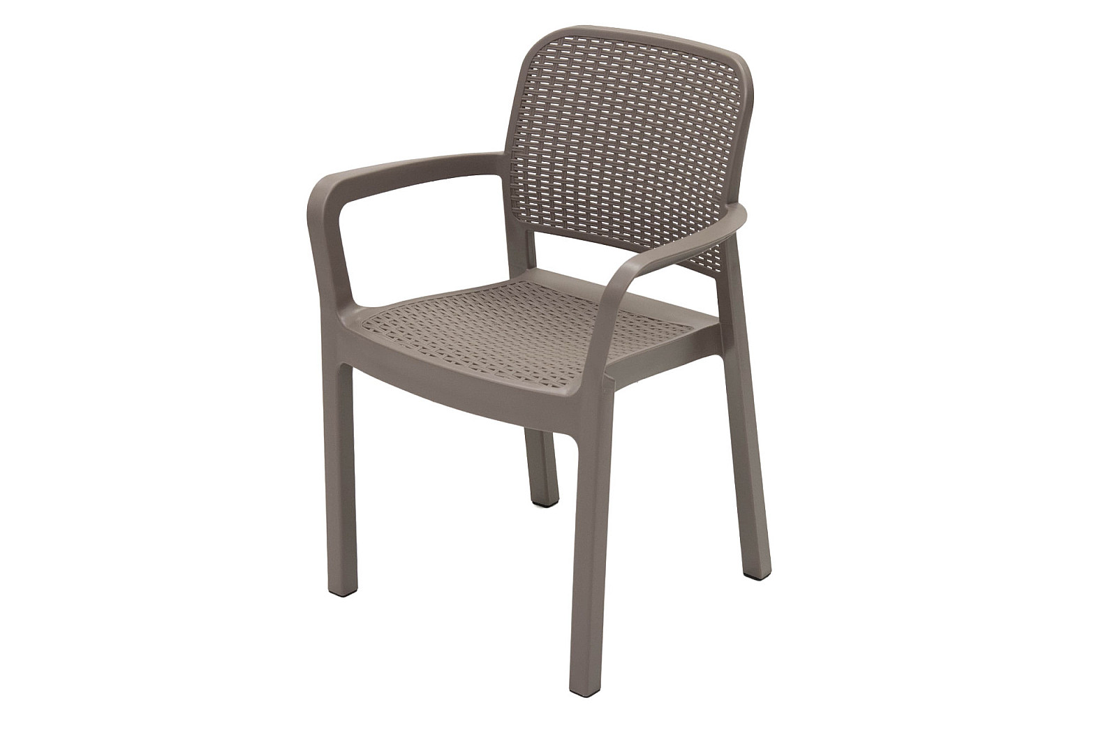 E-shop DEOKORK Záhradná plastová stolička KARA (cappuccino)