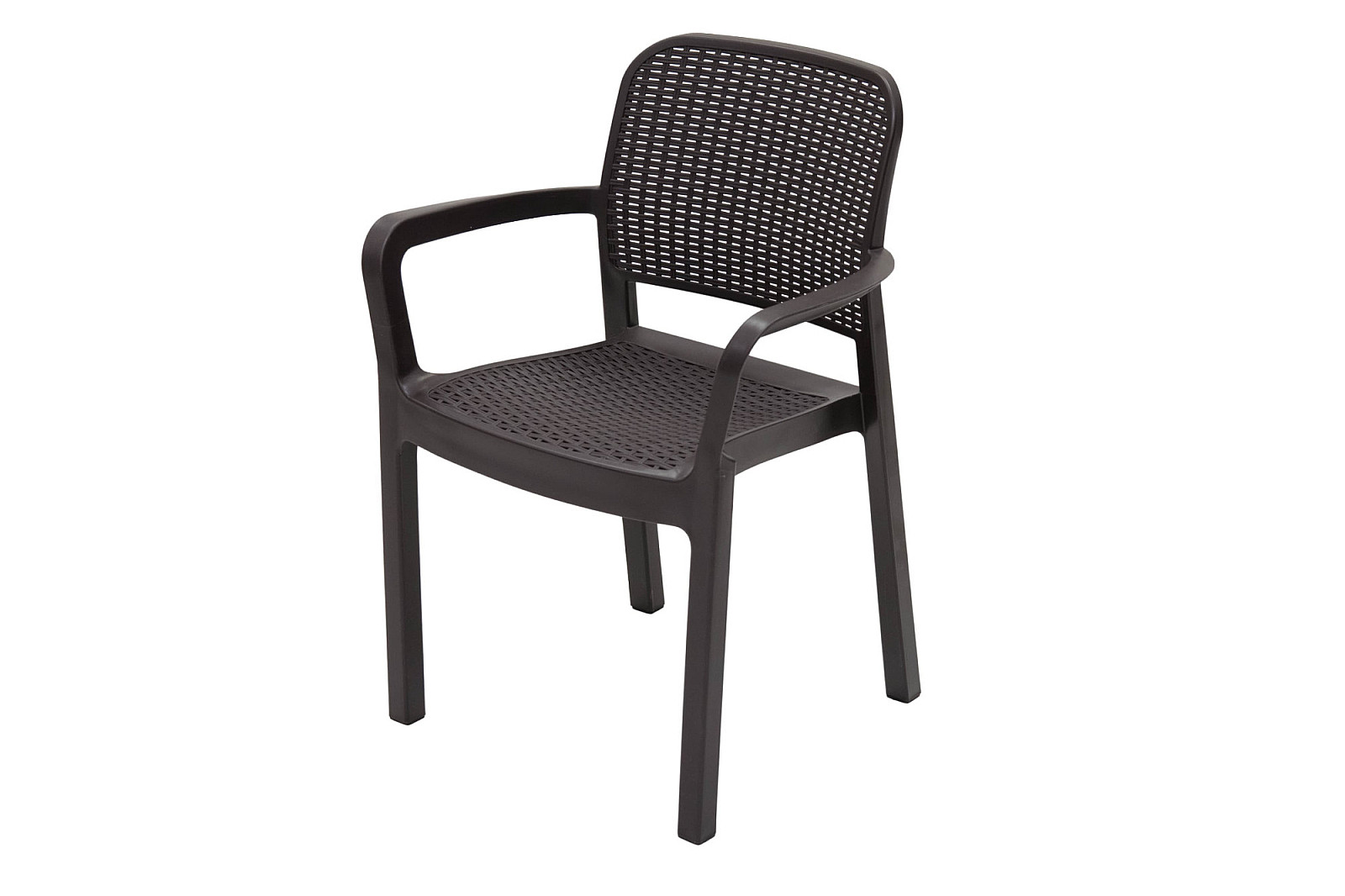 E-shop DEOKORK Záhradná plastová stolička KARA (hnedé)
