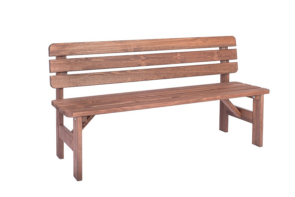 Masívná lavica z borovice drevo moderené 30 mm (rôzne dĺžky) 180 cm