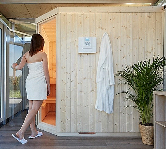 E-shop Biohort Model sauna k domčekom Biohort Casanova pozície vľevo