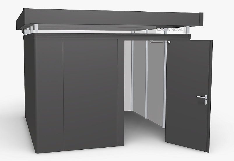 E-shop Biohort Záhradný domček BIOHORT CasaNova 330 x 330 (tmavo sivá metalíza) orientace dverí vľavo