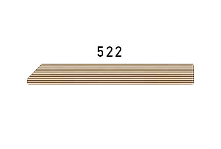 Soklová lišta vlašský orech 9556 522, 78x10x4500 / 6000 mm, TWINSON 10 × 78 × 4500 mm