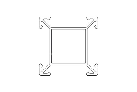 E-shop CLICK SYTÉM Podkladový hliníkový profil 4S 9235, 50x50x6000 mm, TWINSON