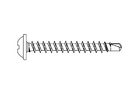 E-shop Samorezná nerezový skrutku 2753, 35 mm, TWINSON O-WALL Skrutka 100 ks Bit 1 ks