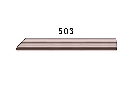 Soklová lišta lieskový orech 9556 503, 78x10x4500 / 6000 mm, TWINSON 10 × 78 × 4500 mm