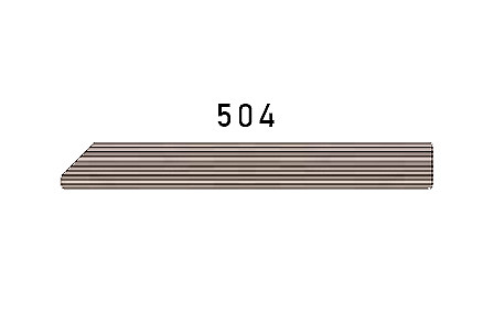 Soklová lišta kôra 9556 504, 78x10x4500 / 6000 mm, TWINSON 10 × 78 × 6000 mm