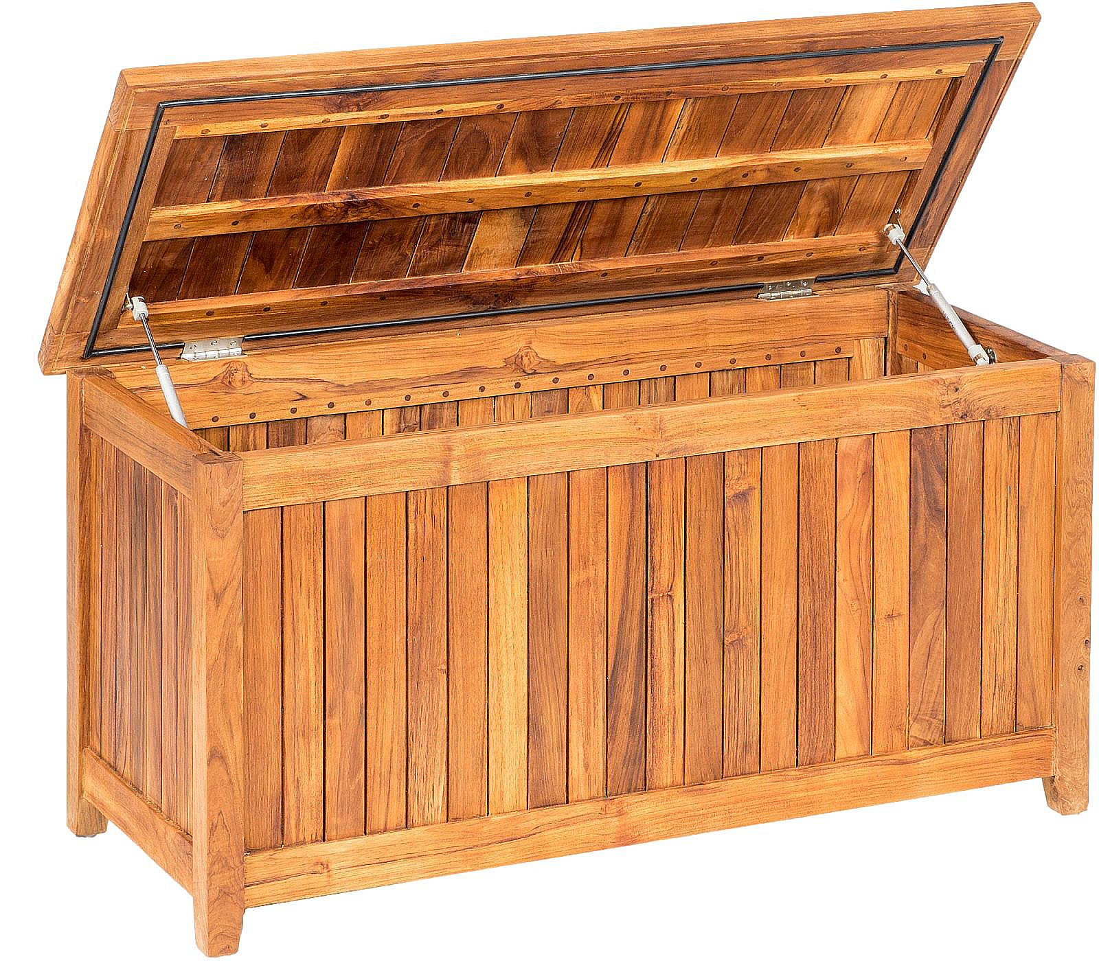 E-shop DEOKORK Záhradný teakový box LEONARDO 120 cm