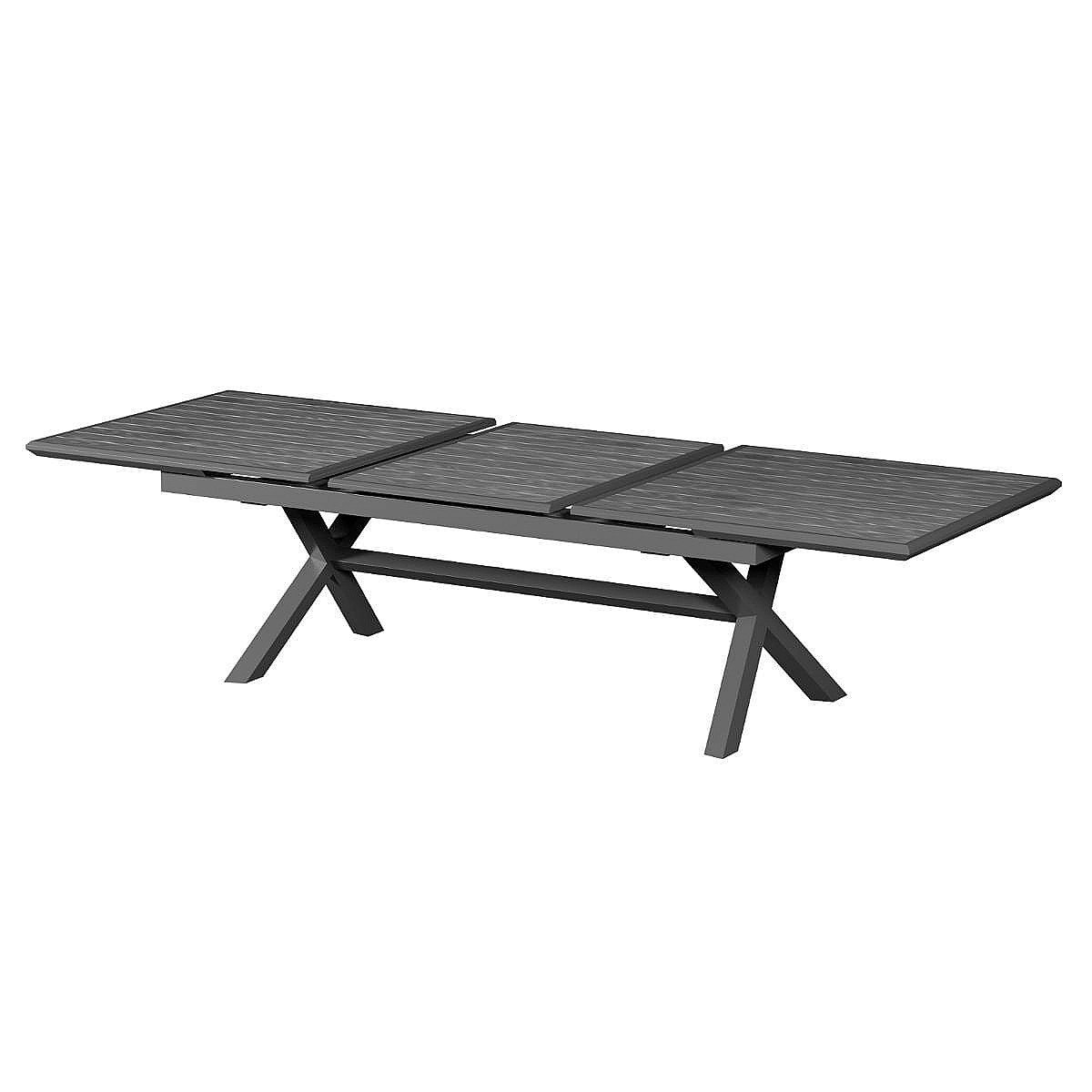 DEOKORK Hliníkový stôl BERGAMO II. 250/330 cm (antracit)