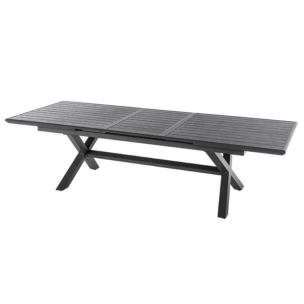 E-shop DEOKORK Hliníkový stôl BERGAMO I. 220/279 cm (antracit)