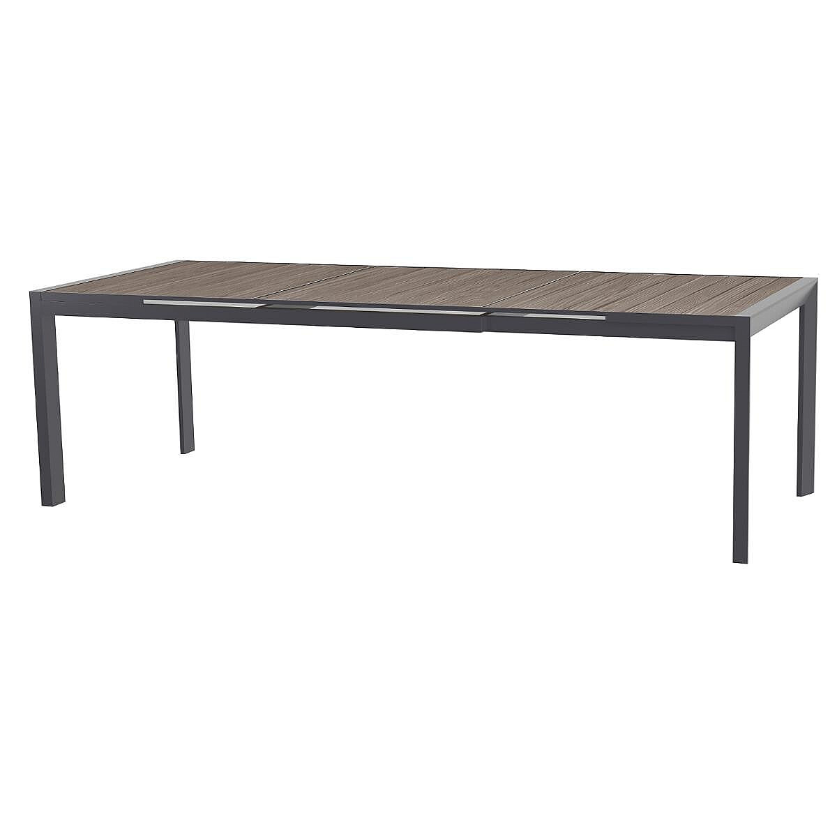E-shop DEOKORK Hliníkový stôl LIVORNO 214/274x110 cm (antracit)