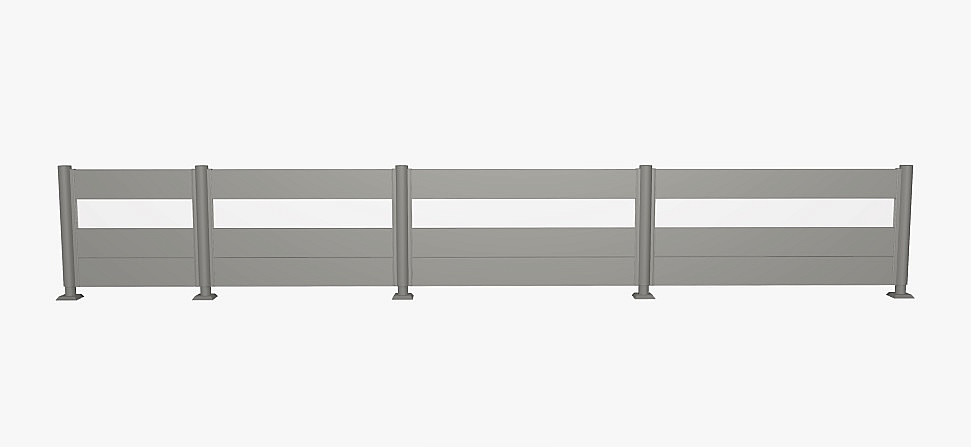 Biohort Zástena na ochranu súkromia akryl 90 cm (šedý kremeň metalíza) - rôzne dĺžky dĺžka 180 cm