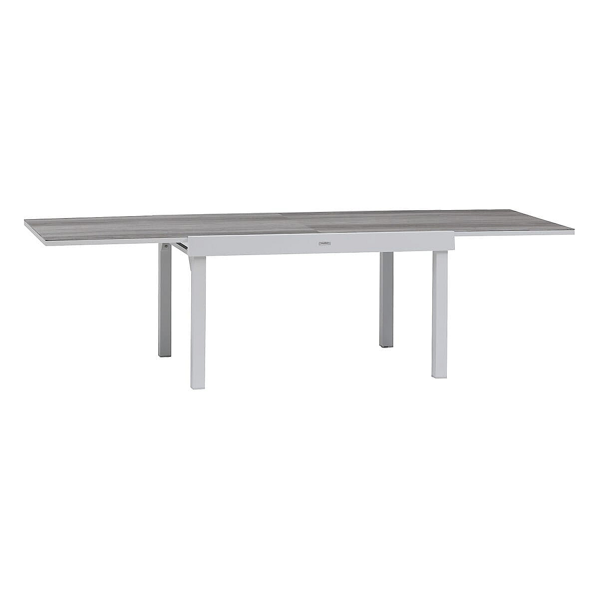 E-shop DEOKORK Hliníkový stôl VALENCIA 135/270 cm (biela)