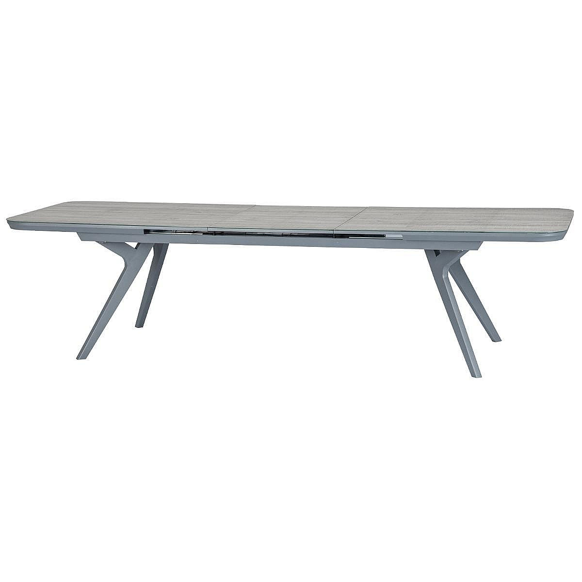 E-shop DEOKORK Hliníkový stôl SAN DIEGO 299x100 cm (sivá)