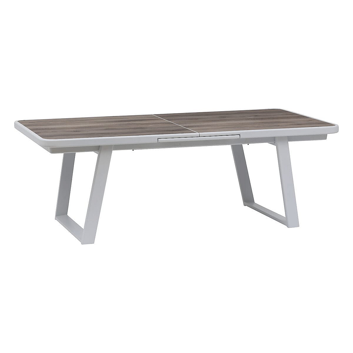 E-shop DEOKORK Hliníkový stôl GALIA 220/280x113 cm (biela)
