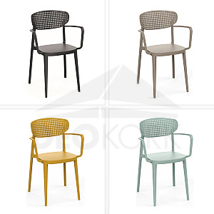 Plastová stolička s podrúčkami OSLO (rôzne farby)