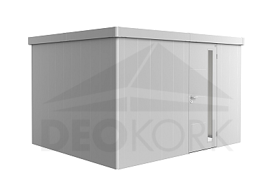 Záhradný domček BIOHORT Neo 3D 384 × 292 cm (strieborná metalíza)