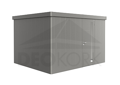 Záhradný domček BIOHORT Neo 3D 384 × 292 cm (sivý kremeň metalíza)