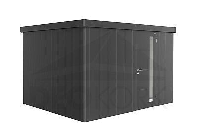 Záhradný domček BIOHORT Neo 3D 384 × 292 cm (tmavo šedá metalíza)
