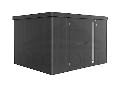 Záhradný domček BIOHORT Neo 3D duo 348 × 292 cm (tmavo šedá metalíza)