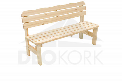 Masívna drevená záhradná lavice z borovice drevo 32 mm (180 cm)