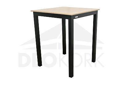 Hliníkový stôl barový EXPERT WOOD 90x90 cm (antracit)