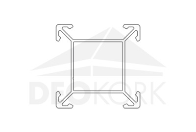 CLICK SYTÉM Podkladový hliníkový profil 4S 9235, 50x50x6000 mm, TWINSON