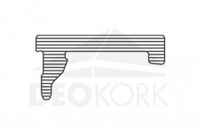 Krycí profil dokončovacia šedá bridlica 9568 510 pre P9562, 20x40x3000 mm, TWINSON O-WALL