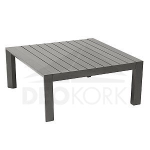 Hliníkový stolík 89x89 cm VANCOUVER (šedo-hnedá)