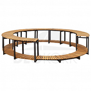 Set nábytku k mobilnej vírivke kruhovej (masívne tropické drevo z akácie)