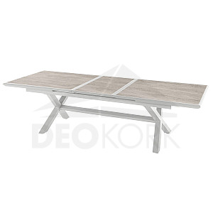 Hliníkový stôl BERGAMO I. 220/279 cm (biela)