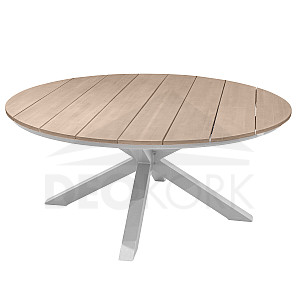 Hliníkový jedálenský stôl COLUMBIA (biely)