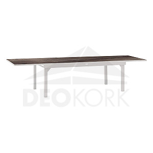 Hliníkový stôl VALENCIA 200/320 cm (biela)