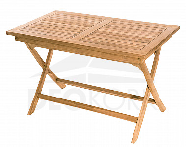 Záhradný skladací stôl obdĺžnik COIMBRA 120 x 70 cm (teak)